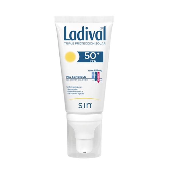 Ladival Piel Sensible Gel Crema Oil Free SPF50+, 50 ml | Farmaconfianza