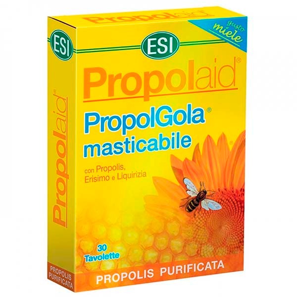 ESI Propolaid PropolGola Masticable Sabor Miel, 30 tabletas|Farmaconfianza