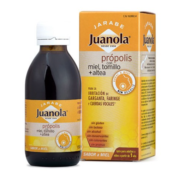 Juanola Propolis Jarabe con Miel, Tomillo y Altea 150 ml | Compra Online 