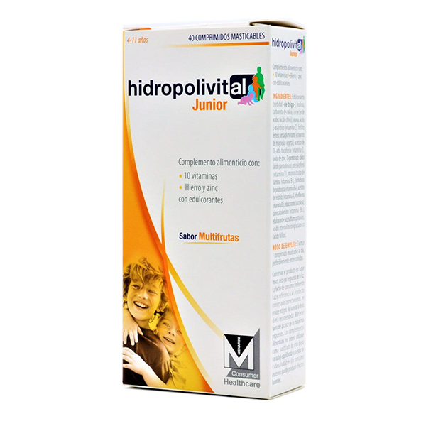 Hidropolivital Junior 40 comprimidos masticables | Compra Online