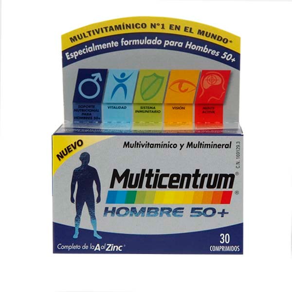 Multicentrum Hombre 50+, 30 comprimidos ! Farmaconfianza