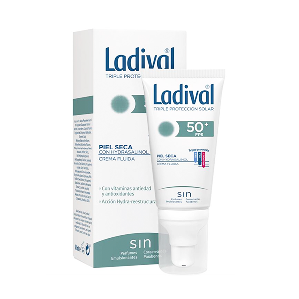 Ladival Piel Seca con Hydrasalinol Crema Fluida SPF50+, 50 ml | Farmaconfianza