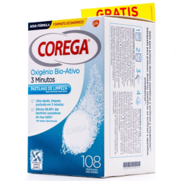 Corega Oxígeno Bio-Activo Limpieza Prótesis 108 Tabletas | Compra Online