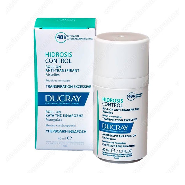 Ducray Hidrosis Control Roll-on Antitranspirante Axilas, 40 ml | Farmaconfianza