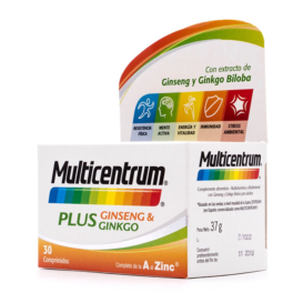 Multicentrum Plus Ginseng And Ginkgo 30 comprimidos | Compra Online