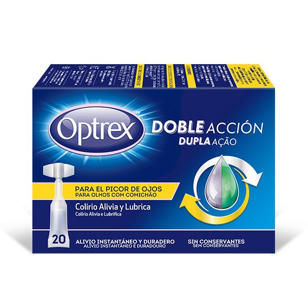 Optrex Doble Acción Picor de Ojos, 20 monodosis | Compra Online