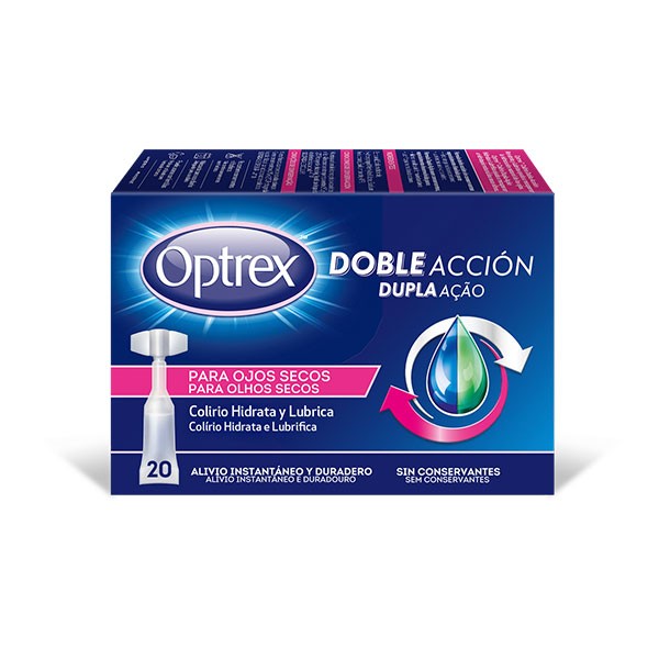 Optrex Doble Acción Ojos Secos, 20 monodosis | Compra Online