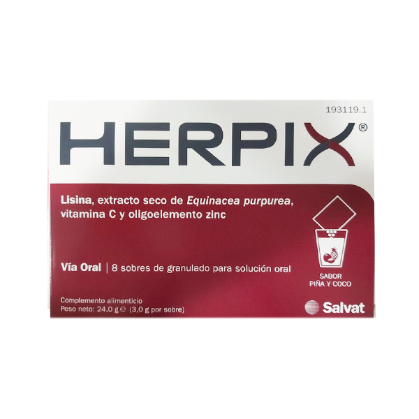 Herpix 8 Sobres Sabor Piña y Coco | Compra Online