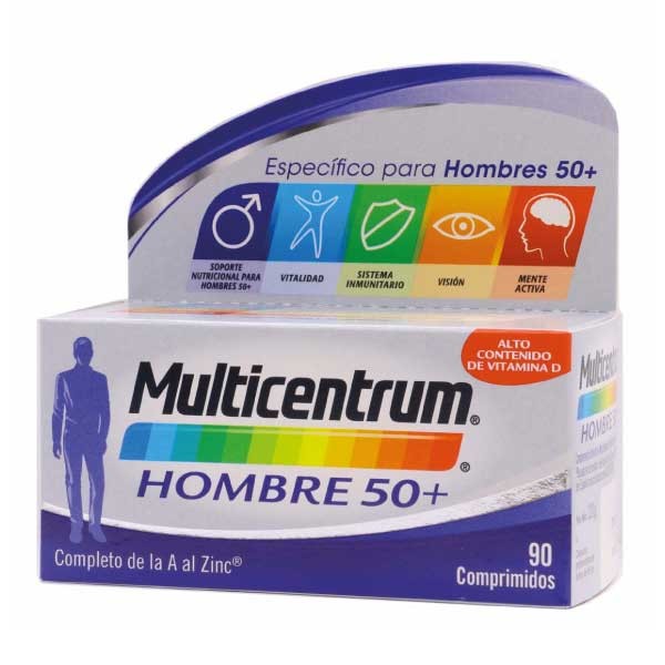 Multicentrum Hombre 50+, 90 comprimidos | Farmaconfianza