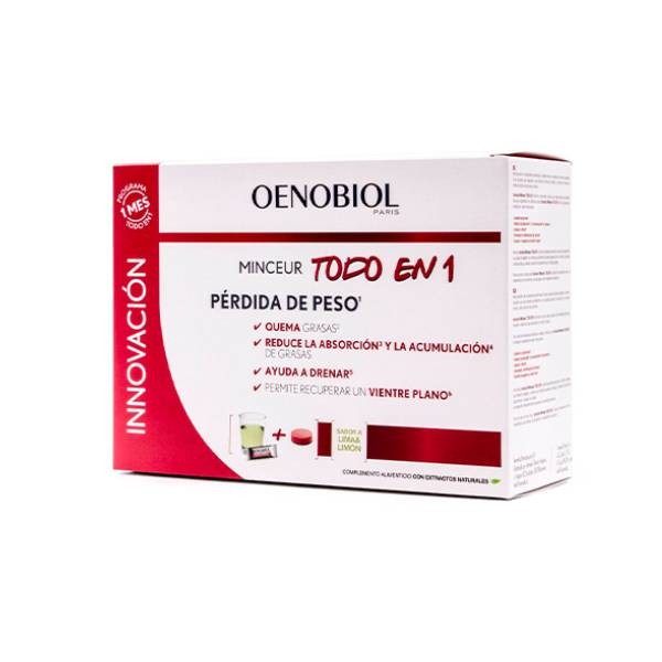 Oenobiol MInceur Todo en Uno Pérdida de Peso, 30 sticks + 60 comprimidos