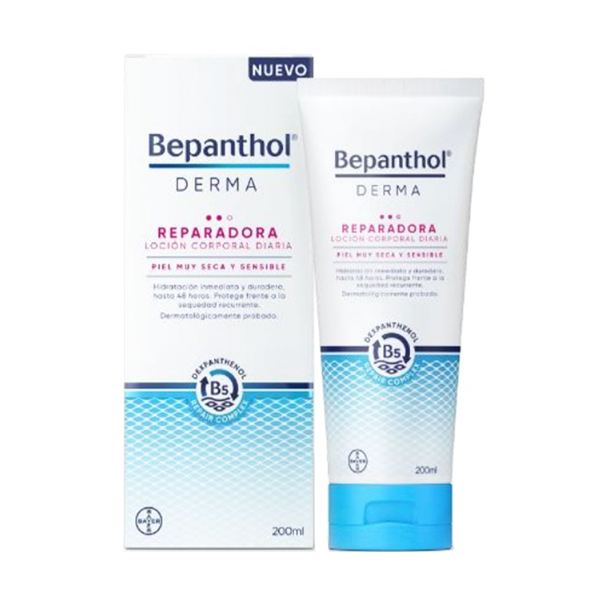 Bepanthol Derma Loción Reparadora Corporal, 200 ml | Farmaconfianza