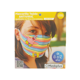 Maskplus Mascarilla Infantil Reutilizable Bob Esponja 6 a 12 años 1 unidad, 10 filtros | Compra Online