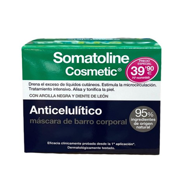 Somatoline Cosmetic Anticelulítico Máscara de Barro Corporal, 500 g | Compra Online