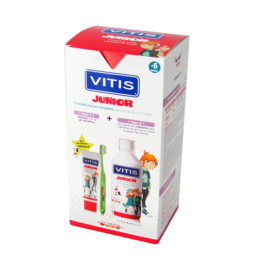 Vitis Junior PACK Colutorio 500 ml + Gel Dentífrico 75 ml + Cepillo de dientes | Compra Online