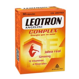 Leotron Complex Jalea Real, Gingseng, 12 Vitaminas y 4 Minerales, 30 cápsulas