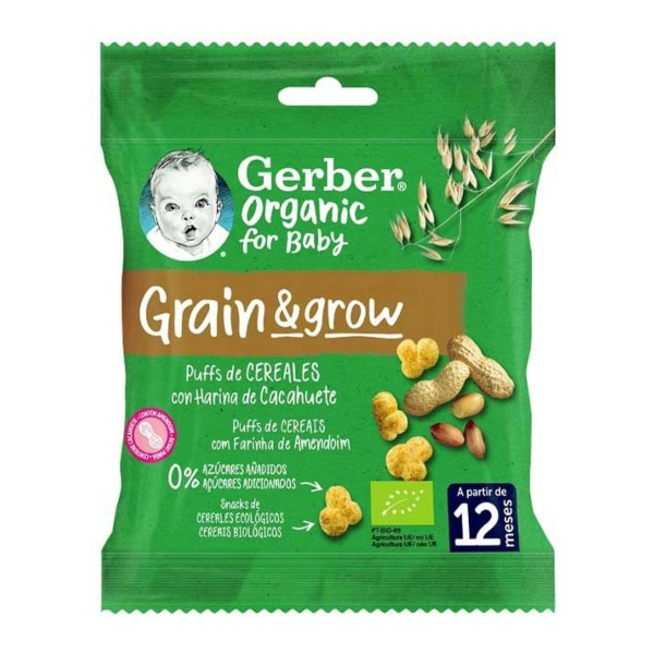 Gerber Puffs Cereales con Cacahuete