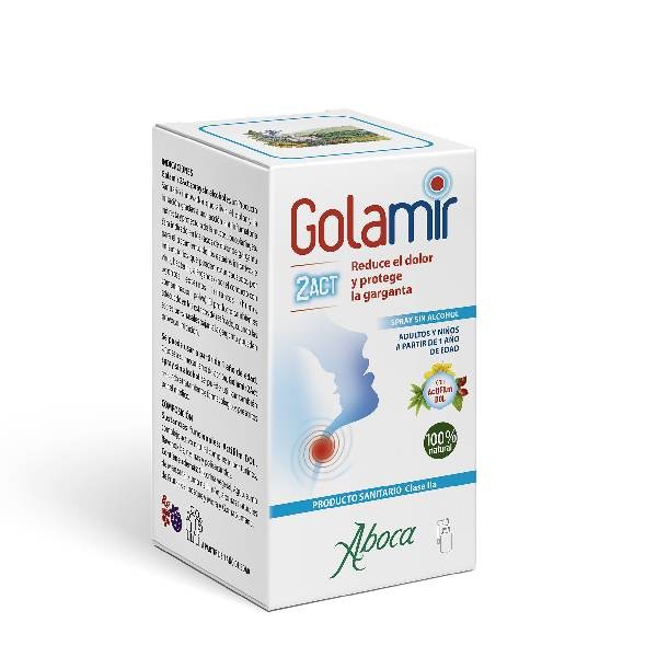 Aboca Golamir 2Act Spray Sin Alcohol para el dolor de garganta | Farmaconfianza | Farmacia Online