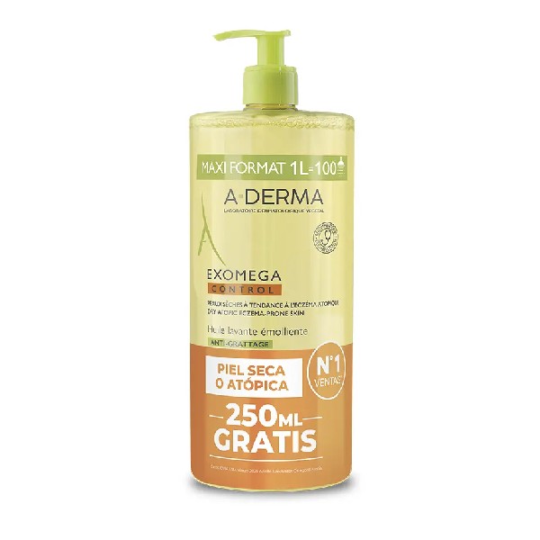 Aderma Exomega Control Aceite Limpiador, 1000ml