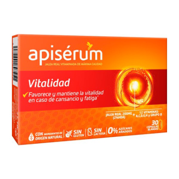 Apiserum Vitalidad, 30 cápsulas blandas