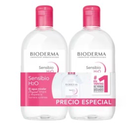 Bioderma Duplo Sensibio H2O solución micelar Pack Oferta 500 + 500 ml