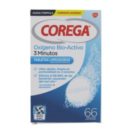 Corega Oxigeno Bio Activ 3 minutos 66 tabletas | Farmaconfianza