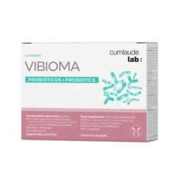 Cumlaude Vibioma, 14 sobres sabor melocotón