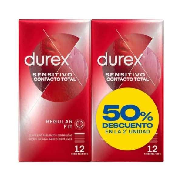 Durex Sensitivo Contacto Total DUPLO 2x12 preservativos | Compra Online