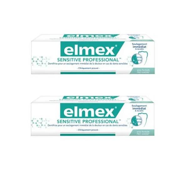 Elmex Dentífrico Sensitive Profesional, DUPLO 2x75 ml