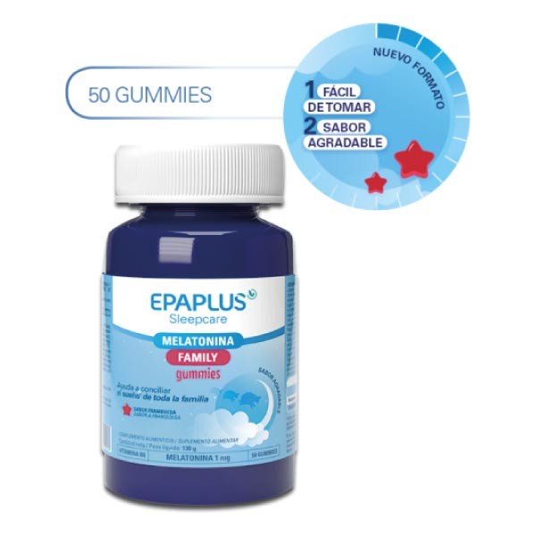 Epaplus Sleepcare Melatonina Family Gummies, 50 gominolas | Farmaconfianza