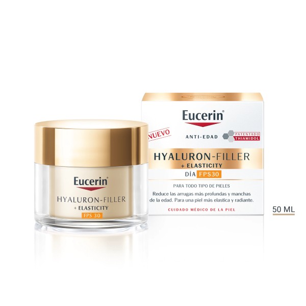 Eucerin Hyaluron Filler +Elasticity Crema de Día SPF30, 50 ml | Farmaconfianza