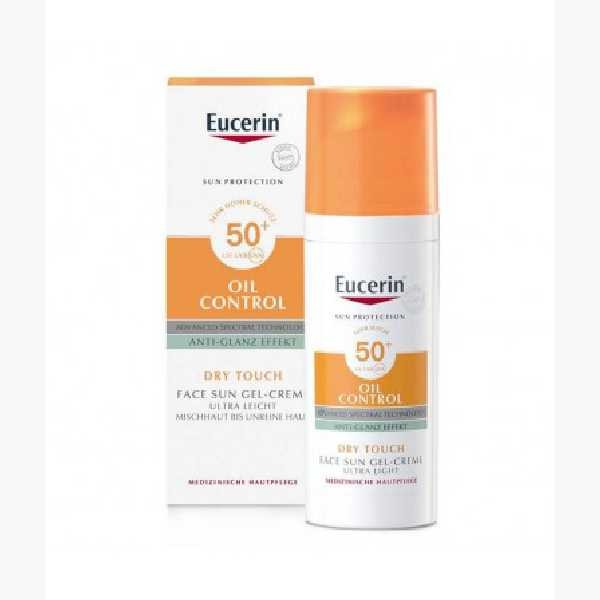 Eucerin Sun Protection Gel Crema Rostro Oil Control Toque Seco SPF50, 50 ml