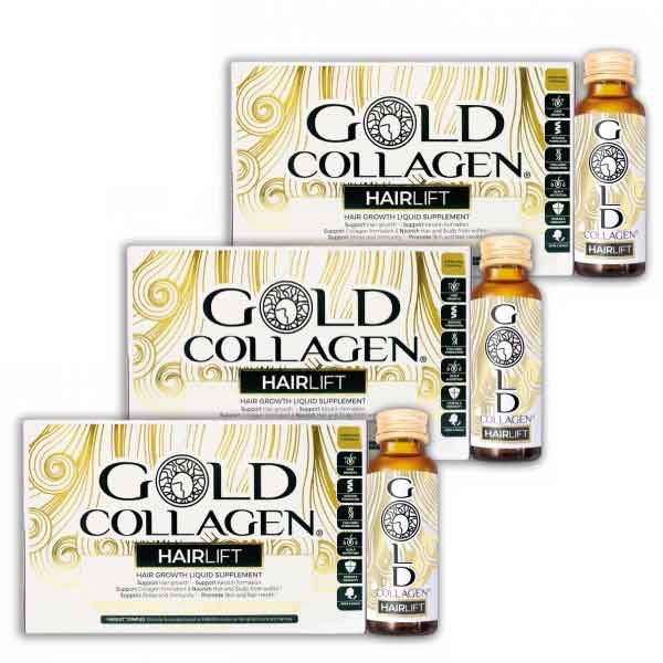 Gold Collagen TRIPLO Hairlift, 3 x 10 frascos de 50 ml | Farmaconfianza