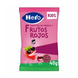 Hero Kids Tortitas de Arroz y Frutos Rojos, 40 g