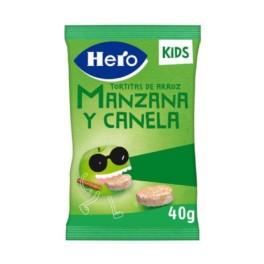 Hero Kids Tortitas de Arroz, Manzana y Canela, 40 g