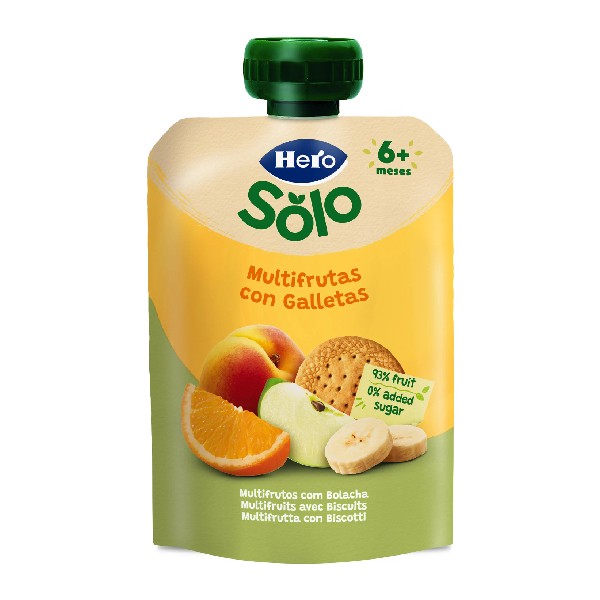Hero Baby Multifrutas con Galleta, 100g