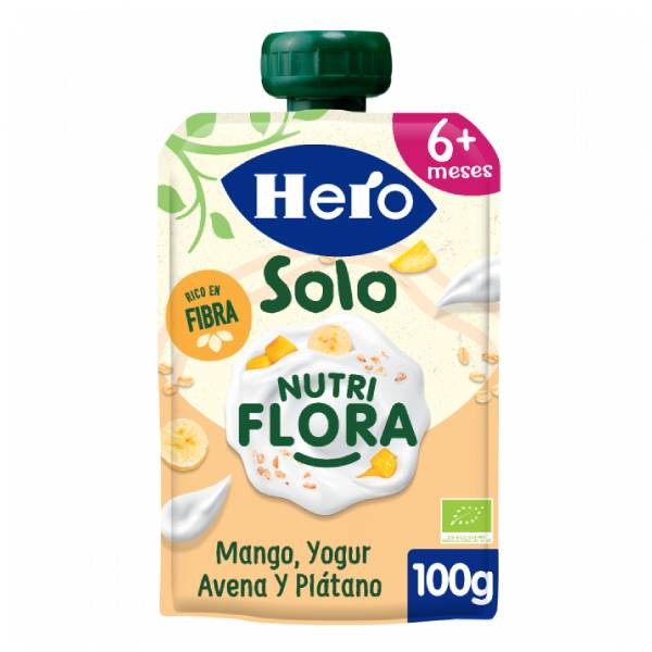 Hero Solo Nutriflora mango, yogurt, plátano y avena, 100g