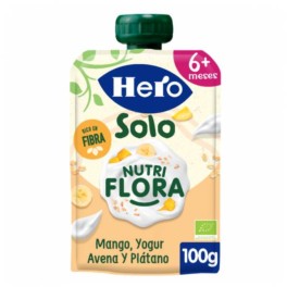 Hero Solo Nutriflora mango, yogurt, plátano y avena, 100g