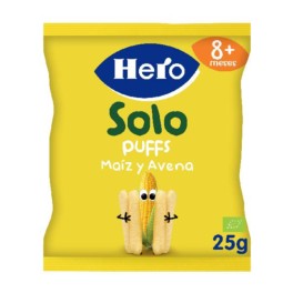 Hero Solo Puffs Snacks de Maíz y Avena, 25 g