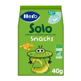 Hero Solo Snacks de Guisantes y Maíz, 40 g