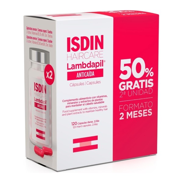 ISDIN Lambdapil DUPLO OFERTA 2 x 60 Cápsulas Anticaída | Compra Online