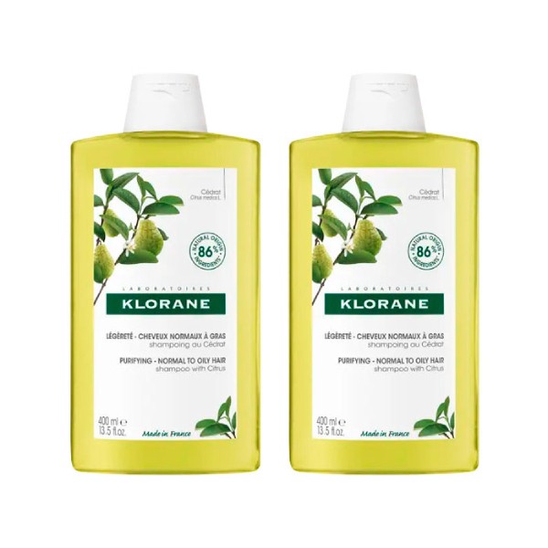 Klorane Champú Cidra 2x400 ml Duplo 