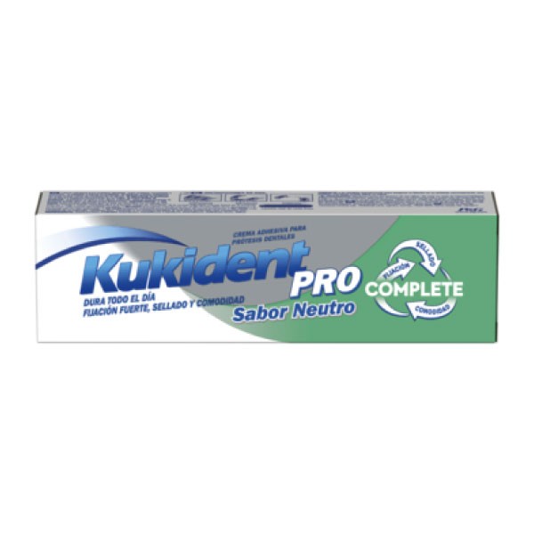 Kukident Pro Complete Crema Adhesiva Sabor Neutro, 47 gr | Farmaconfianza