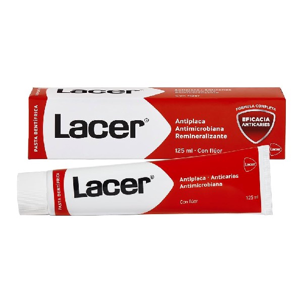 Lacer Flúor Pasta dentífrica, Tubo 125 ml