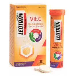 Leotron Vit. C, 36 comprimidos efervescentes sabor naranja