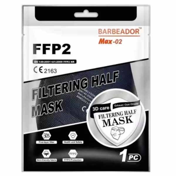 Mascarilla FFP2 Filtering Half Mask Color Negro, 1 unidad | Compra Online