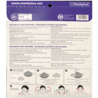 Maskplus Mascarilla Adultos Reutilizable color Azul. 1 unidad, 10 filtros. Oferta 8.90€ | Farmaconfianza - Ítem1