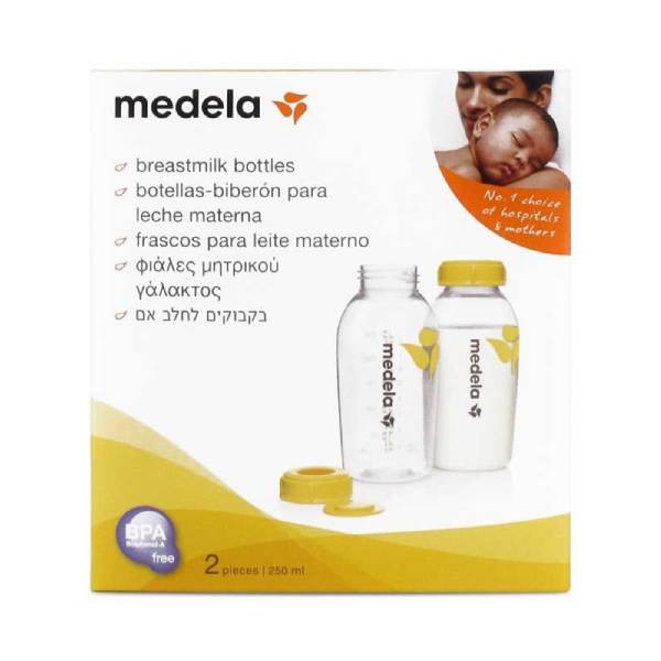 Medela Botella Biberón para leche materna, 2 unidades