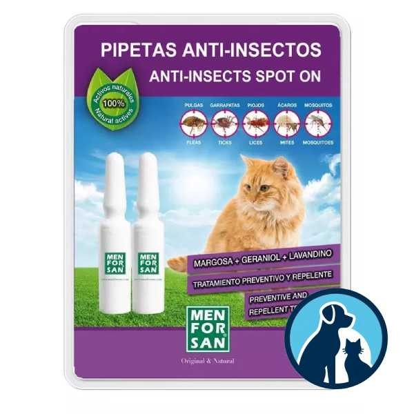 Menforsan Pipetas Antiparasitarias para Gatos, 2 unidades