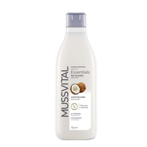 Mussvital Essentials Gel de Baño Hidratante con Aceite de Coco, 750 ml