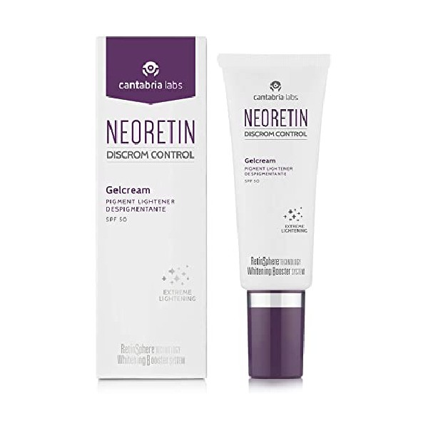 Neoretin Discrom Control Gelcream SPF50 40 ml + Neoretin Discrom Control Peeling Despigmentante Discos 6 unidades pack | Compra Online